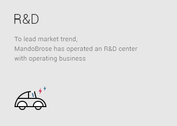 R&D. To lead market trend, MandoBrose has operated an R&D center with operating business