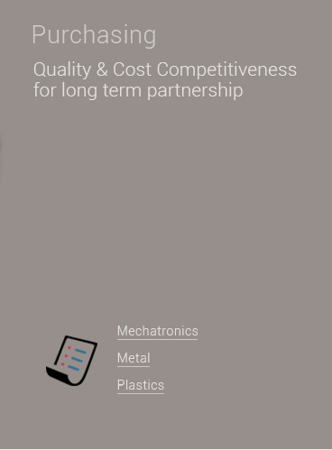 Purchase. Quality & Cost Competitiveness for long term partnership 